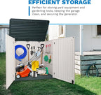 47 Cu ft Outdoor Storage Shed, Large Resin Outdoor Storage Box for Patio Garden Yard - Weatherproof Outdoor Storage Cabinet for Tools Pool Supplies - Lockable Deck Boxes Outdoor