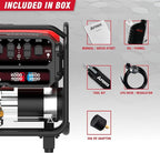 A-iPower 5000-Watt Portable Generator Gas & Propane, CO Sensor Shutdown, Heavy Duty Generators with 223cc OHV Engine For Jobsite, RV, Home Backup, Emergency (GXS5000D)