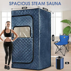 Portable Steam Sauna Tent for Home – Dual Mode Standing/Sitting Sauna Box with 9-Level Temperature Control (95-140°F), 3L Steamer & Wireless Remote, Large Size 72 Auto Shut-Off