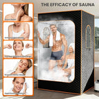 DoCred Upgraded 2 Person Portable Sauna Box, Extra Large Portable Steam Sauna for Home,Personal Sauna Tent Full Body with 2 Steamers, 2 Folding Chair,Remote Control