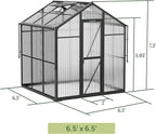Vego Garden Junior Victorian Greenhouse 6.5 ft – Durable Aluminum Frame with Polycarbonate Panels – All-Season Greenhouse for Backyard or Patio
