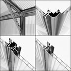 Greenhouse Topas 3 Aluminum Frame 7.4 x 6.4 ft with Approx. 6 mm Polycarbonate Panels