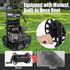 Professional 4200PSI 4GPM 212CC Gas Pressure Washer, 7.0 HP Commercial Gas Power Washer with 3L Foam Bottle 10" Wheels 5 Nozzles 33FT Hose for Home Car Fence Driveway (EPA/CARB/ETL Compliant) 77LBS