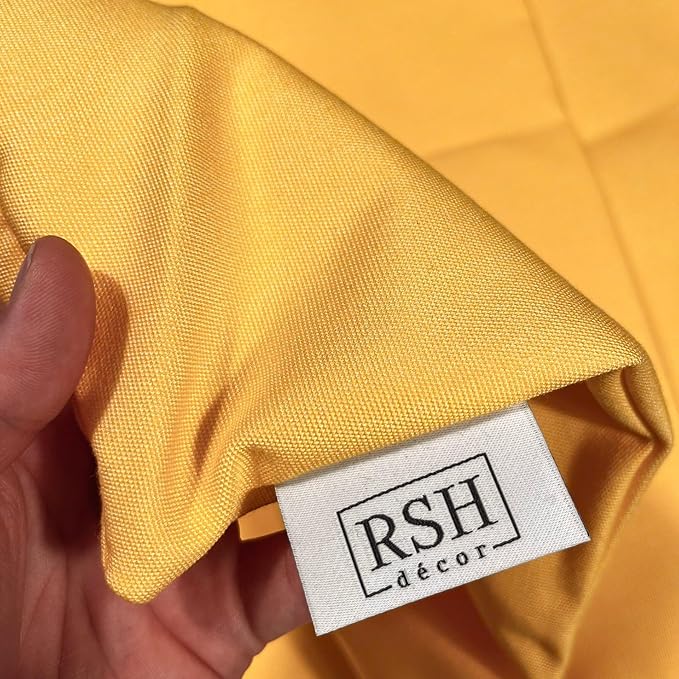 RSH DECOR: Sunbrella Pillow Covers Set of 2 | Covers Only - 20" x 12" | Outdoor Lumbar Pillow Covers Crafted with Sunbrella Performance Fabric | Canvas Buttercup Yellow