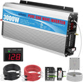 3000Watt Pure Sine Wave Inverter 3000W 12V DC to 110V 120V AC ETL Listed UL458 STD Lithium Battery Compatible with Terminal Block 40Amps and 30FT Wired Remote to Run A/C for RVs Campers,Off Grid Solar