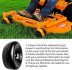 AR-PRO (2-Pack) 11x4.00-5 Flat Free Tire and Wheel, Universal 11x4-5 Solid Smooth Tractor Turf Tire with Rim, 3.4" Centered Hub and 3/4" & 5/8" Bushing, For Zero Turn Mowers and Riding Lawn Mower