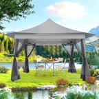 COBIZI 12x12 Pop Up Gazebo On Clearance Canopy Tent Easy Up Outdoor Gazebo Waterproof Upgrade with Mosquito Nettings and Carry Bag for Patio Garden Lawn