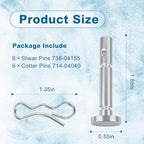 Snow Blower Shear Pins 738-04155 and Cotter Pins 714-04040 Compatible with Craftsman,MTD,Cub Cadet,Troy-Bilt,Yard-Man Snow Blower Fit for 900 Series Two-Stage Snow Thrower Models 2007 and After-6 Pack