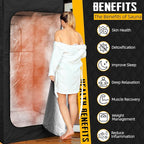 Portable Sauna for Home, 2.6L Steamer Portable Steam Sauna for Home, Personal Sauna with Big Sauna Chair, Remote Control, Oxford Fabric, 2.6’ x 2.6’ x 5.9’, Black, 1000W