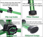 Biswing Impact Sprinkler Head on Tripod Base, Heavy Duty Lawn Sprinklers, 360 Degree Large Area Irrigation, Brass Sprinkler Nozzle & Solid Alloy Metal Extension Legs Flip Locks, 2 Pack