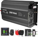 2000 Watt Pure Sine Wave Inverter 12V DC to 110V 120V AC 2000W Power Inverter with UL Fuses and 20A AC Hardwire Terminal Compatible with Lithium Battery for Home RV Truck Off-Grid Solar by VOLTWORKS