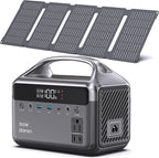 Portable Power Station 300W (600W Surge) with 40W Solar Panel, 192Wh Solar Generator with LiFePO4 Battery, 5.5 lb Power Bank for Laptop and Emergency Backup