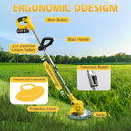 21V Electric Weed Wacker, Cordless Grass Trimmer with 2x2.0Ah Batteries & Fast Charger, Stringless Lightweight Brush Cutter/Edger/Mower/Trimmer with 4 Types Blade for Yard & Garden