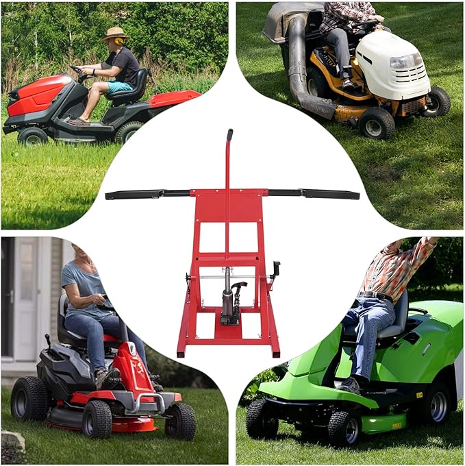 Hydraulic Lift Jack Adjustable Lawn Mower Lift for Lifting and Repairing Maintenance, Garden Tractors, All-Terrain Vehicles-Load 500lbs, 45 * 48.5 * 42in