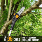 Cordless Pole Saw 8-Inch Compatible with Dewalt 20V MAX Battery, Electric Pole Saws for Tree Trimming Battery Powered, Extension Up to14.2-Feet Pole Chainsaw (Battery not Included)