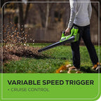 Greenworks 40V Lawn Care Combo Kit, Trimmer & Blower for Edging & Leaf Cleanup, 2.0Ah Battery & Charger (Gas-Free Yard Duo)