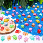 120pcs Luminous Mini Resin Turtles 9 Colors Glow in The Dark Tiny Sea Turtle Figures to Hide Small Plastic Ocean Animal for Micro Landscape Fairy Garden DIY Miniature Dollhouse Home Decor Party Favers