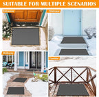 Snow Melting Mats Outdoor for Walkways, 20 x 30 in 2 Pack No-Slip Heated Outdoor Mats with 10 ft Power Cord, 3 in/h Speed Snow and Ice Melting Pads for Winter Backyards Snow Removal