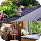 Solar Garden Squirrel Statue, Outdoor Resin Decor with Floral Accents, Resin Decorations Squirrel Figurine for Patio Lawn Porch Yard Ornaments for Mom Grandma Wife