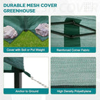 EAGLE PEAK 10x10 Walk in Shade Cloth Cover Greenhouse Instant Pop up Portable Gardening Green House with Mesh Cover, Roll up Doors, Green
