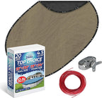 Winter Swimming Pool Cover for 15 ft x 30 ft Aboveground Oval Pool Size, Top Choice Series, Solid Material, Color - Desert Sand, Pool Cover Choice 601530-4CHOICE