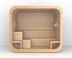 Customize Outdoor Steam Sauna 4-10 Person, Canadian Hemlock, Red Cedar Sauna, Porch Option, Glass Window Option, Wood Burning Stove or Harvia Heater, ETL Certificate(0-195 °F)