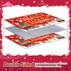 XIFAN Christmas Flag Double Sided 3x5 ft Outdoor, Large Merry Christmas Banner with Red Gnome Buffalo Plaid Truck Xmas Tree Snowman, Winter Holiday Gift Wall Decor Decoration