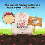 Food for Worms - Mineral-Rich Earthworm Chow, Boosts Composting Efficiency and Promotes Healthy Worms - Nutrient Blend Worm Food for Nightcrawlers & Red Wigglers, 5 Pound