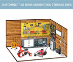 10x8 FT Wood Storage Shed, Outdoor Storage Shed with Lockable Door, Window & Vents, Waterproof Wooden Metal Tool Storage for Garden, Lawn, Backyard, Patio