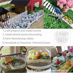 Miniature Fairy Garden Fence 35 Inches,Fairy Garden Accessories Outdoor Wood Picket Fence,DIY Flowerpot Decoration DIY Wood Picket Fence, Miniature Garden Decoration Mini Ornament for Dollhouse