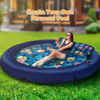 JAMBO Huge Round 76 x 76 Tanning Pool Lounger, Pool Float, Inflatable Sun Tanning Pool Float, Tanning Chair, Pool Floats Adult, Water Lounge Raft Pool Lounger Adults, Tanning Raft Sunchill Tanning Bed