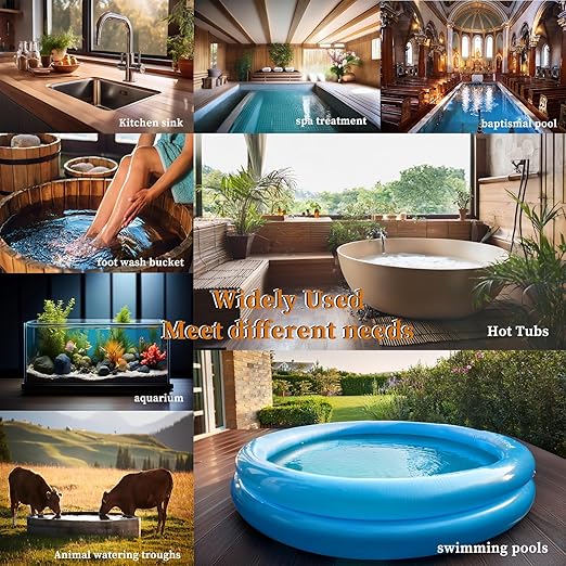 2000W Titanium Fully Submersible Portable Electric Inflatable Pool & Hot Tub Immersion Water Heater with GFCI, Temperature Control for Baptistry,Swimming Pool and Above Ground Pool