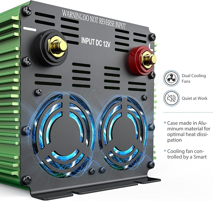 EDECOA 3000 Watt Power Inverter DC 12V to AC 110V 120V for Car Truck RV with LCD Display and Remote Controller