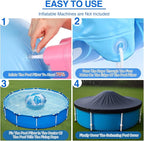 3pcs 4ft Pool Pillows for Above Ground Pools, Cover Balloon Winterizing Inflatable Air Pillow Float with Ropes PVC Ice Equalizer Closing Winter Swimming Ball Accessories