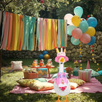 Porch Goose Outfits for 23" Plastic Porch Goose Birthday Outfit Goose Clothes for Cement Goose for Indoor Outdoor Garden Yard Lawn Patio Art Decor(Pink)