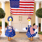 Abbylike Porch Goose Outfits Porch Yard Goose Outfits Clothes Costume Fits Large 23'' Cement for Garden Yard Statue Pathway Decorations