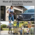 Power Washer,1200 PSI Cordless Pressure Washer with 2×21V Battery&6-in-1 Multi-Function Nozzle,Portable Pressure Washer Suitable for Cleaning Vehicles, patios, Glass, Floors, and Watering Plants