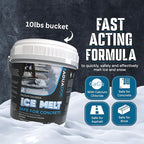 AquaDoc Ice Melt Safe for Concrete - Snow Salt & Rock Salt for Snow, Calcium Chloride Ice Melt for Driveway & Sidewalk Effective at -25°F, 10 Pounds