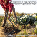 Hoe Garden Tool, Hollow Hoe with 85 Inch Long Handle, Adjustable Manual Weeder Heavy Duty Garden Hoe for Weeding, Digging, Hoeing, Cutting and Loosing Soil