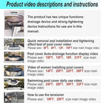 21 Ft Pool Cover, with Automatic Drain Round Pool Cover, One-Piece Quick Installation and Removal Above Ground Pool Cover, Preventing Waterlogging, UV Protected Solar Swimming Pool Cover