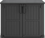 NUNU LAB Outdoor Storage Cabinet 36 Cu.Ft Garden Storage Shed Waterproof Lockable for Garden Hoses, Generator, and Lawn Mower