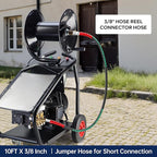 Pressure Washer Whip Hose Reel Connector 10FT, 3/8'' Steel Wire Braided Hose for Power Washer, Suitable for Hot and Cold Water, 4800 PSI