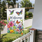 Spring Flower Garden Flag Vertical Double Sided Outdoor Yard Flags 12.5x18 Inch Burlap Banners for House Lawn