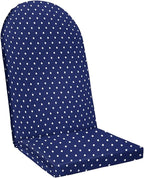 BrylaneHome Adirondack Chair Cushion - 44" L x 18" W x 2" H - Patio & Outdoor - Water, Stain & Fade Resistant - Evening Blue Dot