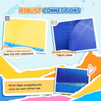 Qaba Inflatable Water Slide, Kids Bounce House Park 6 in 1 with 550W Blower, Splash Pools, 2 Slides, Trampoline, Climbing Wall, Cannon, Basketball Hoop, for Backyard, Party
