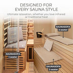 SAUNASOFA™ Sauna Mat & Pillow Set – 2 Person Sauna seat Cushion with Pillow – Luxury Sauna Gift for Infrared or Finnish Sauna in Taupe