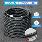 SPECILITE Garden Hose 25ft, 3-Layer Flexible Water Hose with 8 Pattern Spray Nozzle, Non-Expanding & Lightweight Stainless Steel Hose for Yard, Lawn, Outdoor-Leak Proof, No-kink & Tangle-free