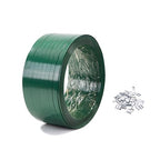 5/8"（16mm） Wide Green and 1000 feet Polyester Strapping Coil,1400 Pound Break Strength