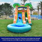 HeroKiddo Summer Breeze Commercial Grade Lightweight Premium Water Slide with Detachable Pool for Kids 5-12 and Adults (with Blower), Wet Dry, Rental Quality Blow Up Inflatable, Outdoor Indoor