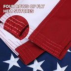 American Flag for Outside 4x6 Ft Upgraded Thickened Spun Polyester Series Fade-Resistant Ultra Durable Tear-Resistant Heavy Duty USA US Flags Heavy Duty , Embroidered Stars, Sewn Stripes, Brass Grommets